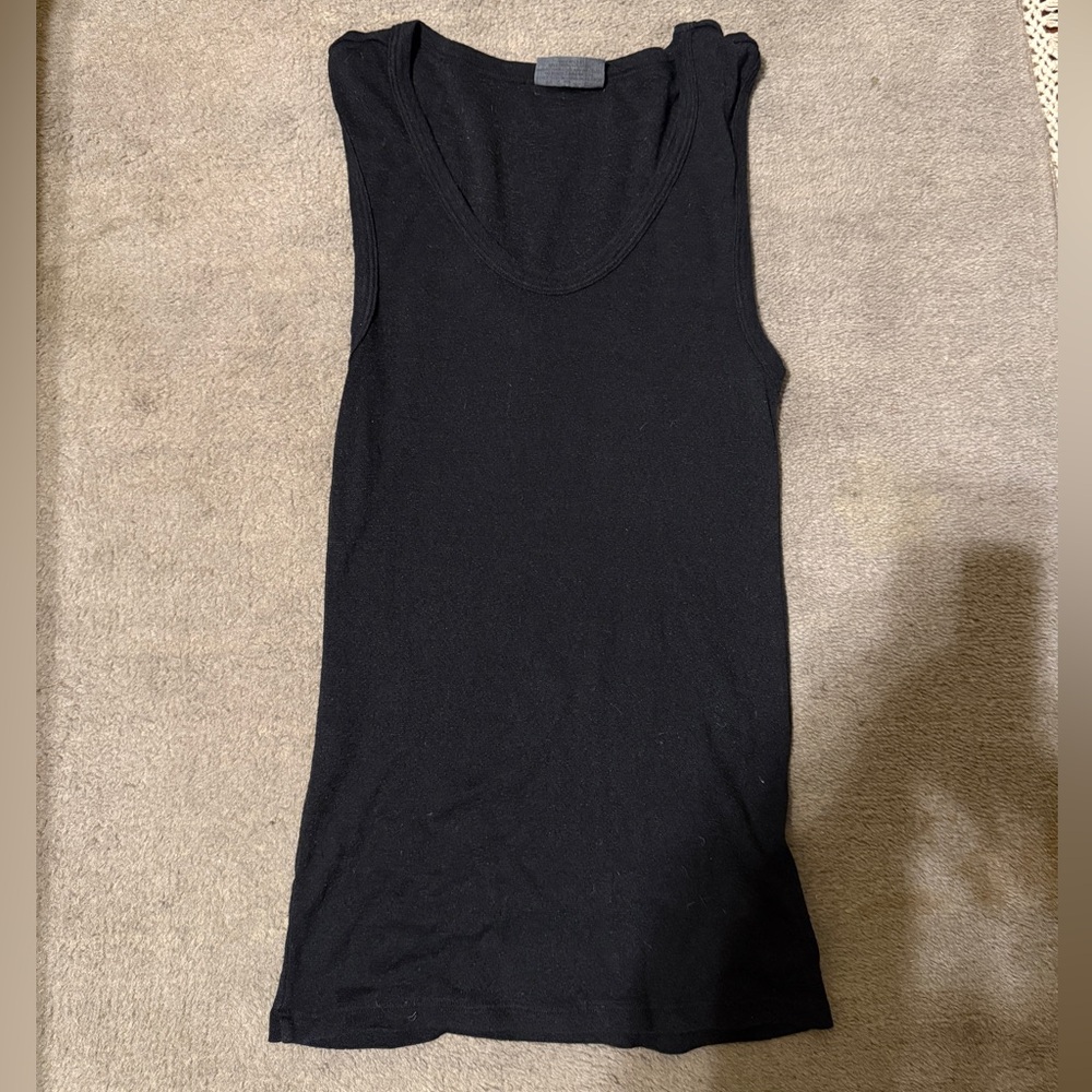 Michael Stars Black Sleeveless Stretch Tank Top One Size